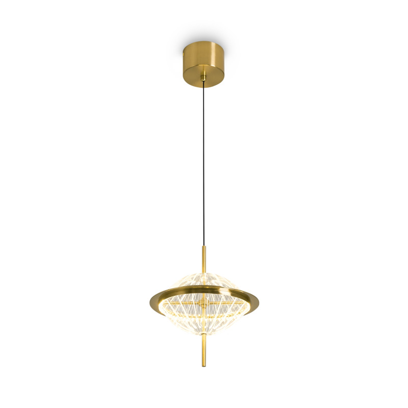 Подвесной светильник 258 см, LED,  16W, 3000К, Freya Whisper FR6184PL-L16BS латунный