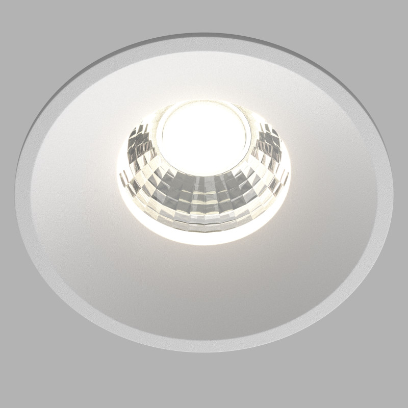 Встраиваемый светильник 8*8*6 см, LED, 12W, 4000К, Maytoni Technical ROUND DL058-12W4K-W белый