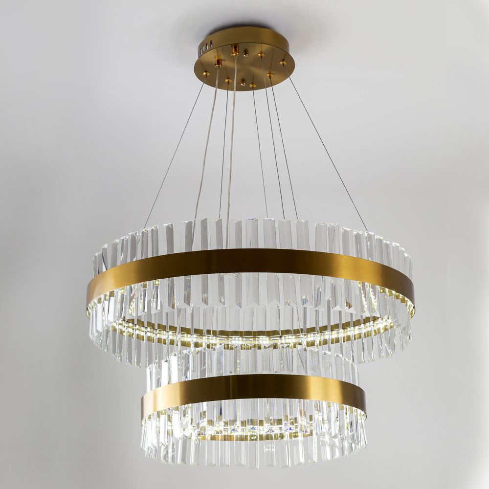 Подвесная люстра 60*60*120 см, LED 129W, 3000 / 6000K, Латунь MODELUX ML.009.600.400