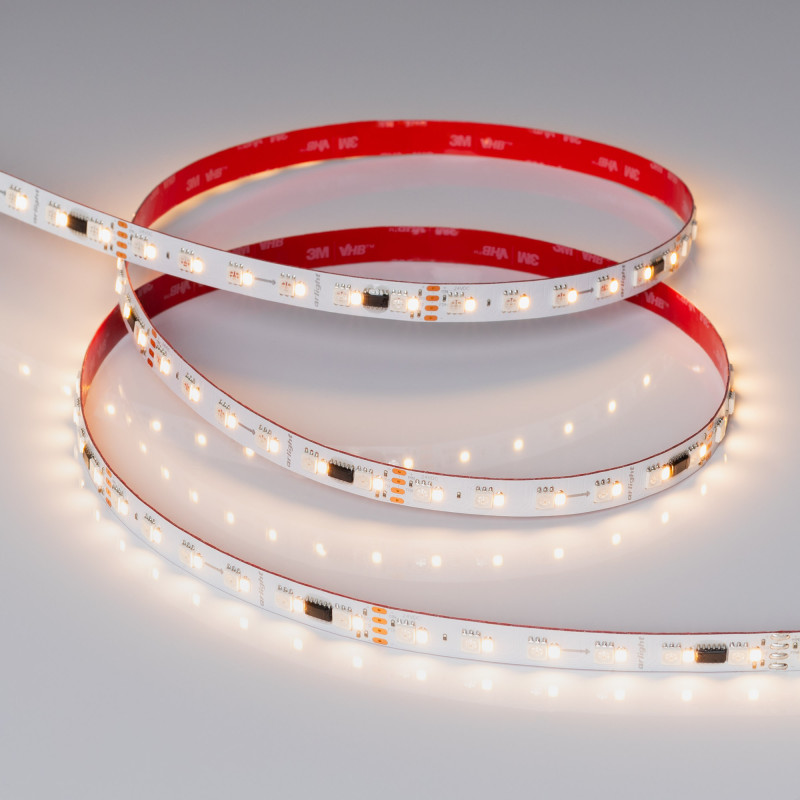 Лента SPI-BA120-12mm 24V RGBW-Warm-PX6-BPT (16 W/m, IP20, 5060/2835, 5m) (Arlight, бегущий огонь) 040620. Цена указана за 5 метров. Продается кратно 5 метрам.