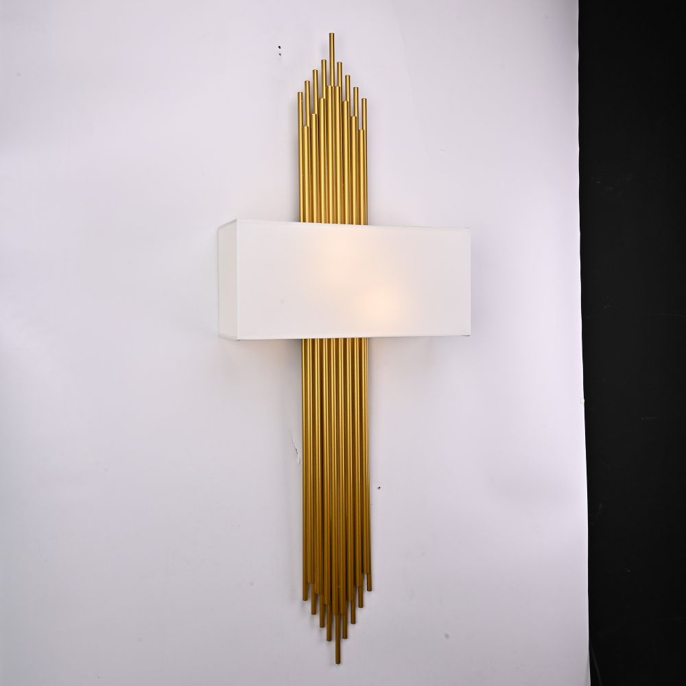 Бра Sohne CG 90-0009 FIORE White H120 W43 40*40*120 см, 2*E14*40W, 3000K, ImperiumLoft 44.27, Золотистый
