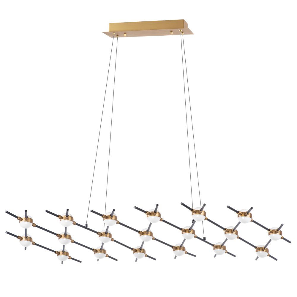 Люстра подвесная Lightstar Bergamo 745347, 95W LED, 4000K, черный