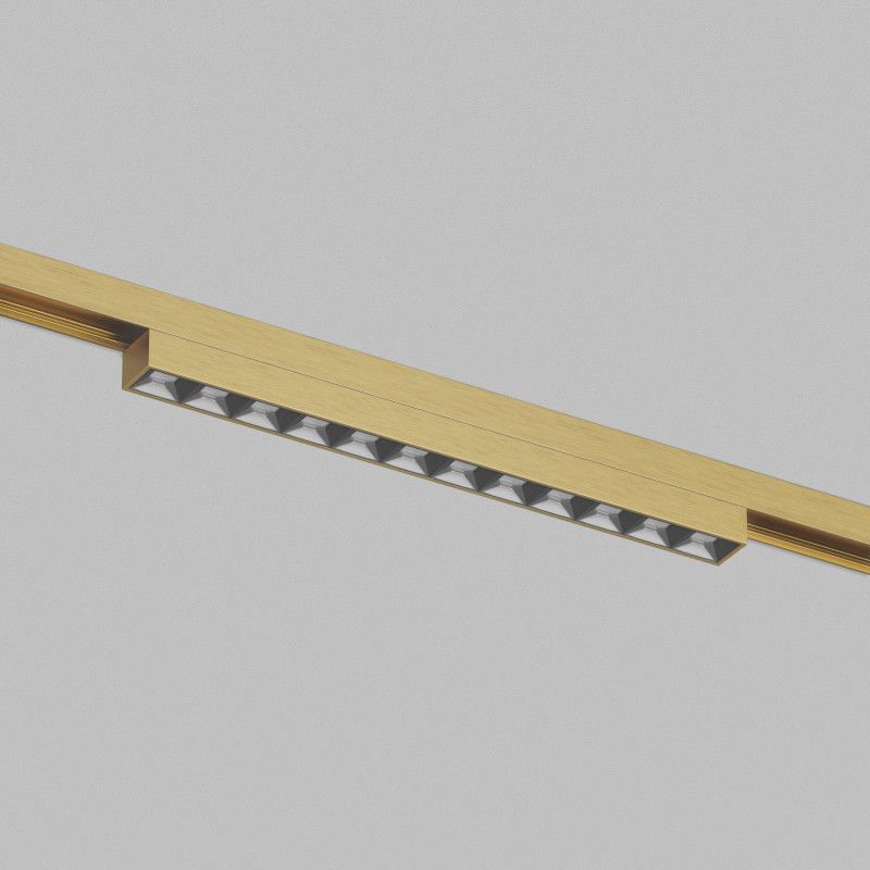 Светильник на шине 23,2*1,9*2,7 см, *LED*910Lm, 3000-4000-6000K, Denkirs Shine Grill Zigbee DK5971-SB, сатинированная латунь