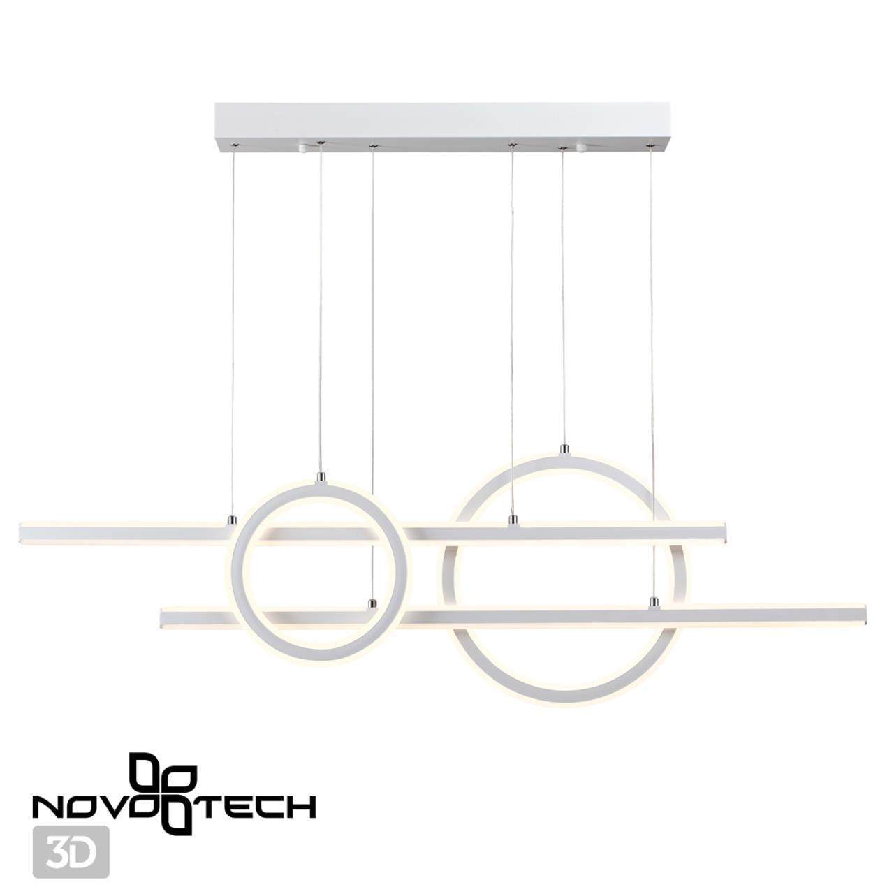 Светильник диммируемый, пульт ДУ 120*5*200 см, LED 116 W, 4000К Белый Novotech Over 359182 IP20