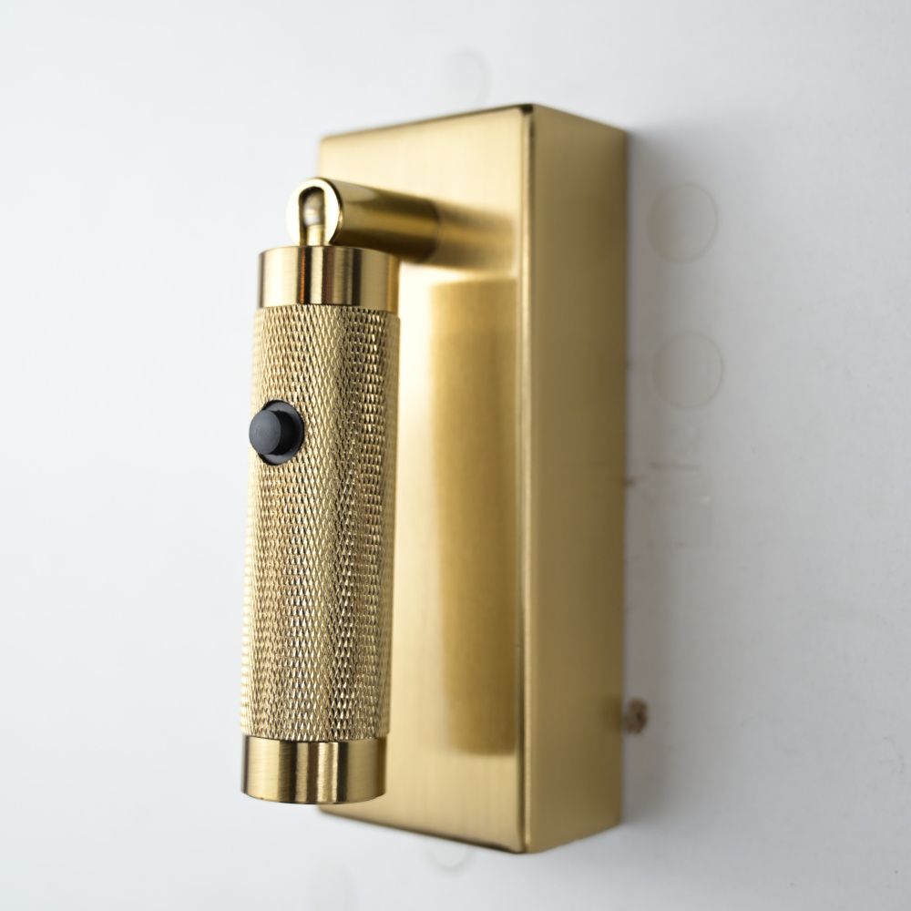 Бра Chelsom WALL LED KNURL BRASS 13*5*13 см, 1*LED*3W, 4000K, ImperiumLoft 44.603, Латунь