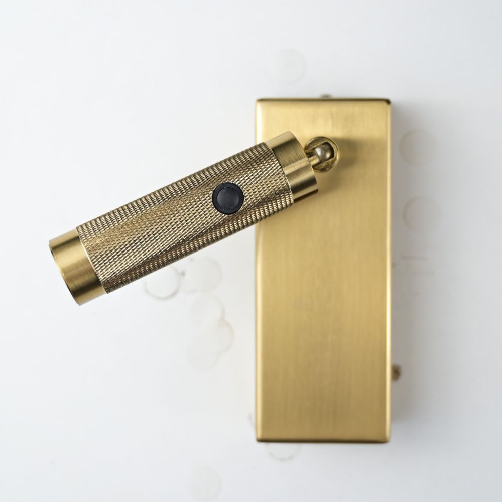 Бра Chelsom WALL LED KNURL BRASS 13*5*13 см, 1*LED*3W, 4000K, ImperiumLoft 44.603, Латунь