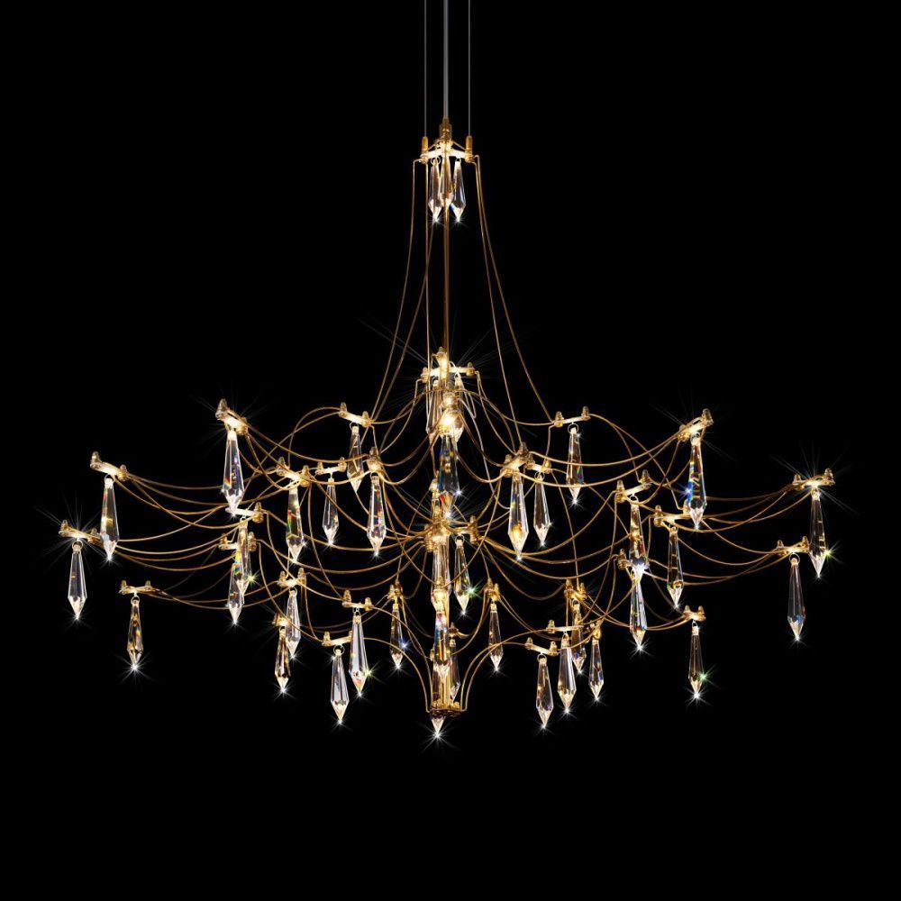 Подвесная люстра 80 см, 22W, 3000K, Loft IT Mira 10588/800 Gold Asfour, золото
