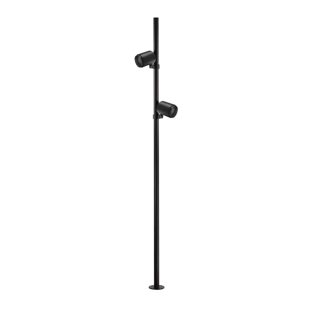 Уличный столб 10*200 см, 2*LED, 12W, 4000K, Favourite Securitas 4638-2F, черный матовый