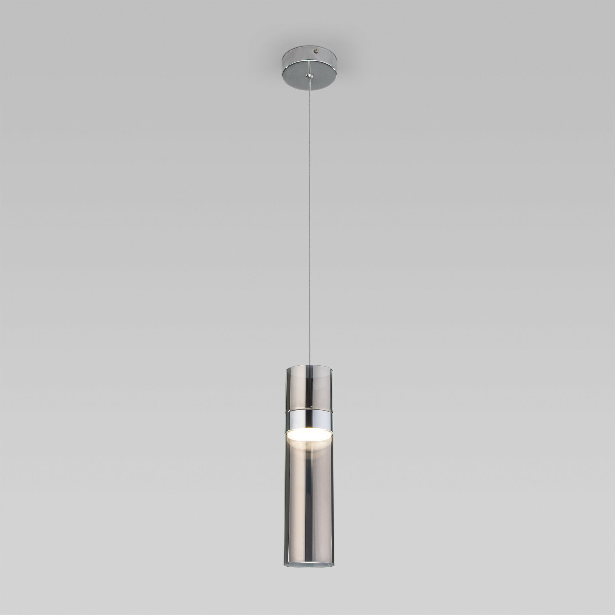 Подвесной светильник Eurosvet Lumen 50244/1 LED хром/дымчатый