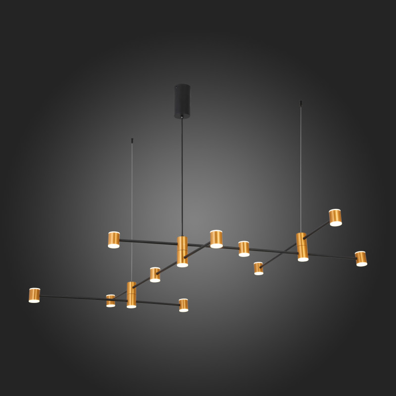 Светильник подвесной 23*130 см, 66W 3000K ST LUCE ANICHITA SL1596.423.22 Золотистый, Черный