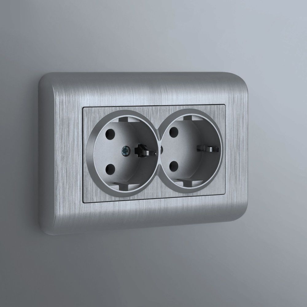 Рамка для двойной розетки (серебряный) W0082106 Werkel 4690389162565