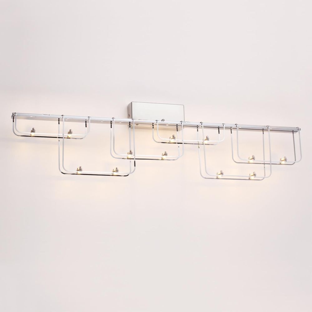Настенный светильник 85**-21,5 см, 24*LED*12W, 3000K, Odeon Light ZAHA 7059/12WL, хром