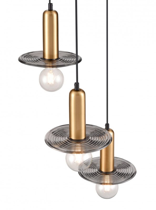 Подвесной светильник  40*172 см, 3*E27 черный, золото Vele Luce Gustoso VL5892P33