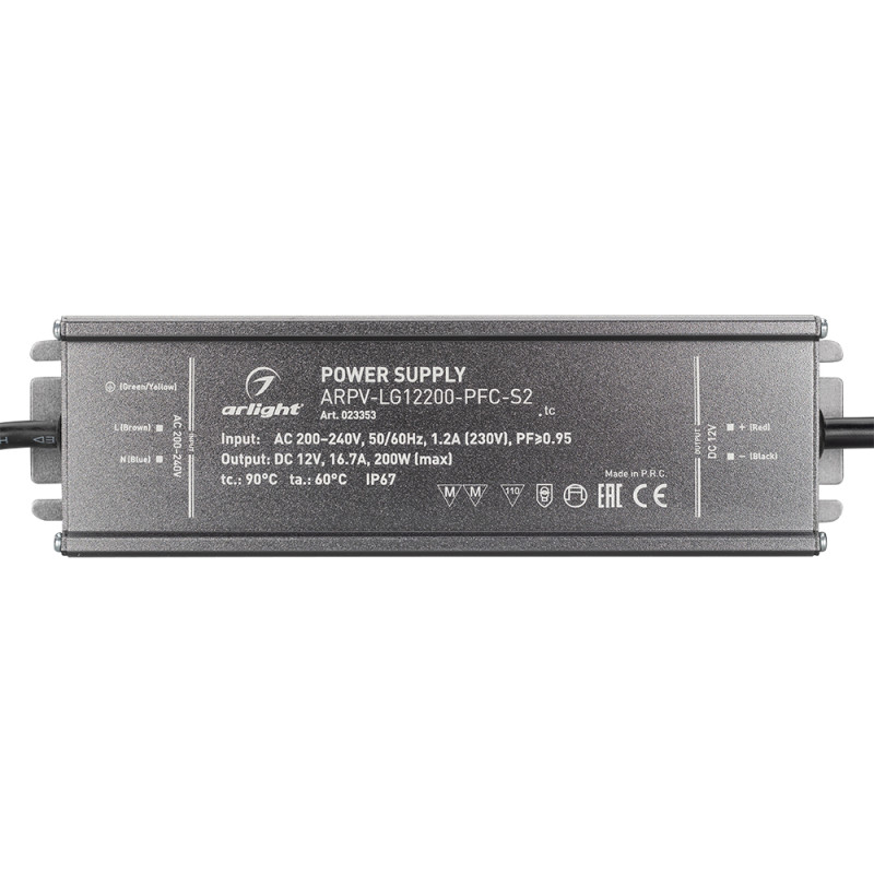 Блок питания для светодиодной ленты Arlight 023353 22,1*6,1*3,6 см, 200W, K,