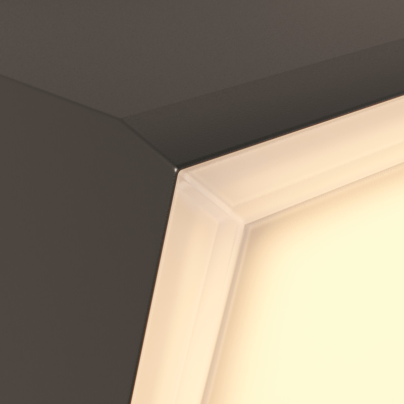 Светильник настенный 9*7*18 см, LED, 10W, 3000К, Maytoni Brick O436WL-L10GF3K1 серый