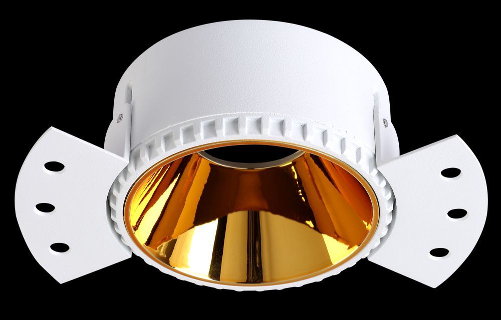 Светильник встраиваемый 9 см, Crystal Lux CLT 050C1 WH-GO белый/золото