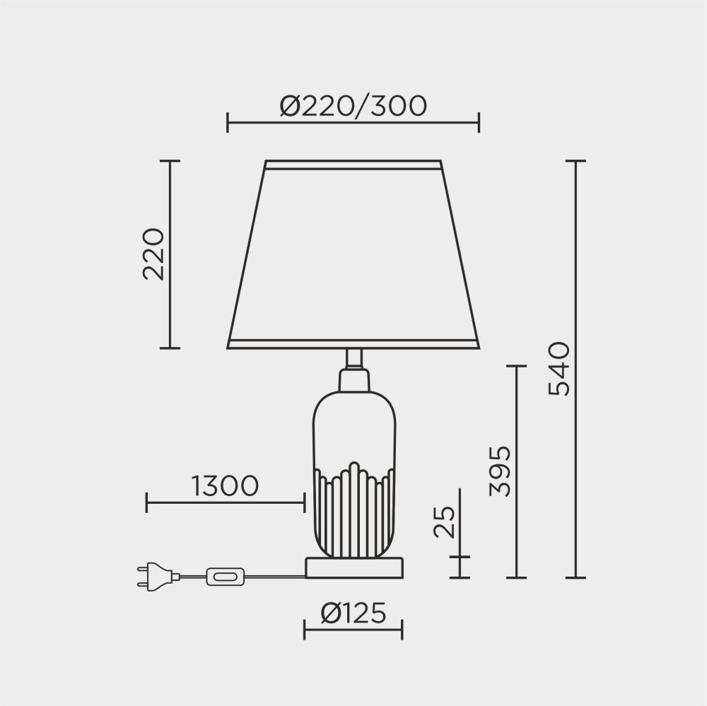 Настольный светильник 53*33* см, Е27 1x60ВтW, , Белый MODELUX ML.6210.01TL WH