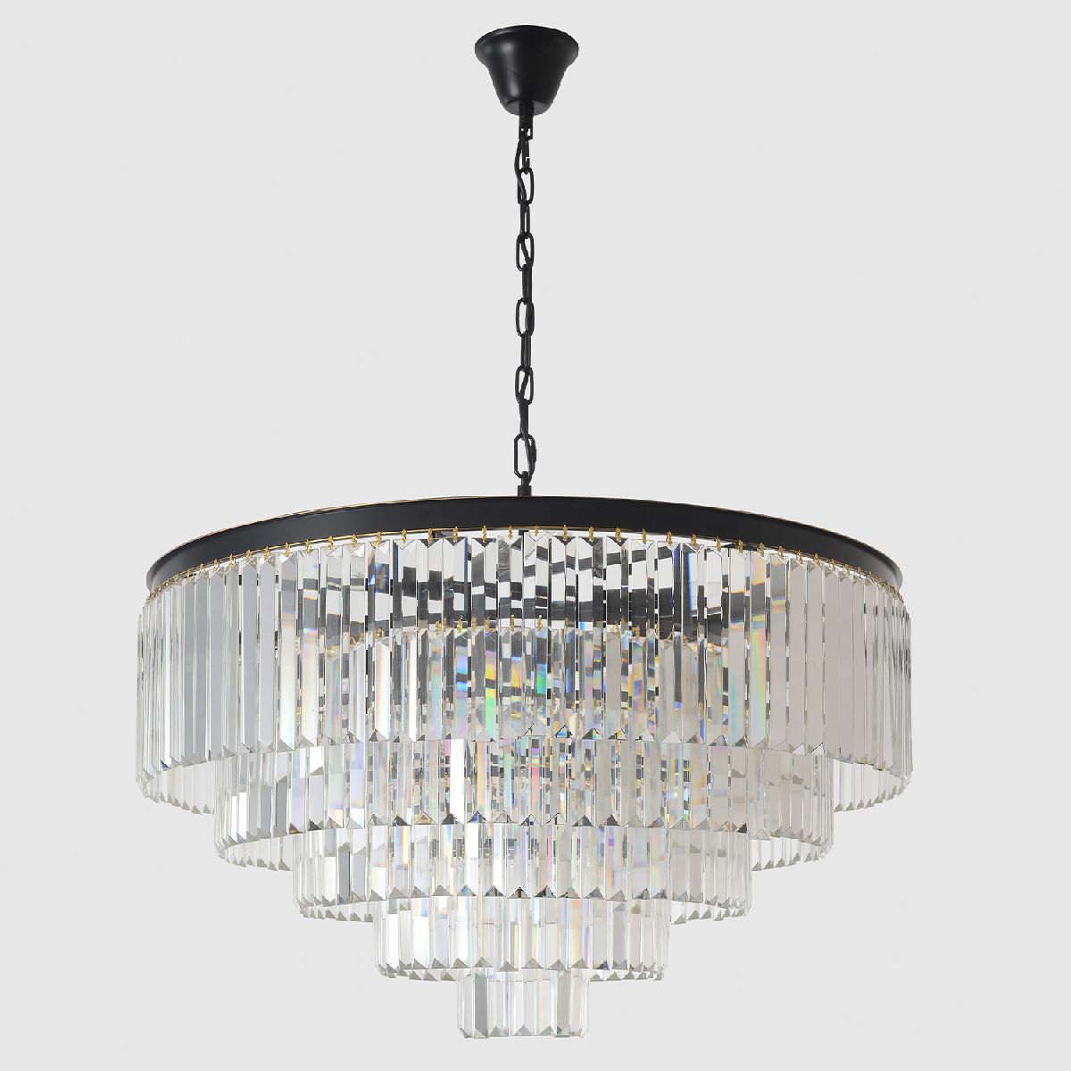 Подвесная люстра 79 см, Crystal Lux MAXIME SP13 BLACK, черный