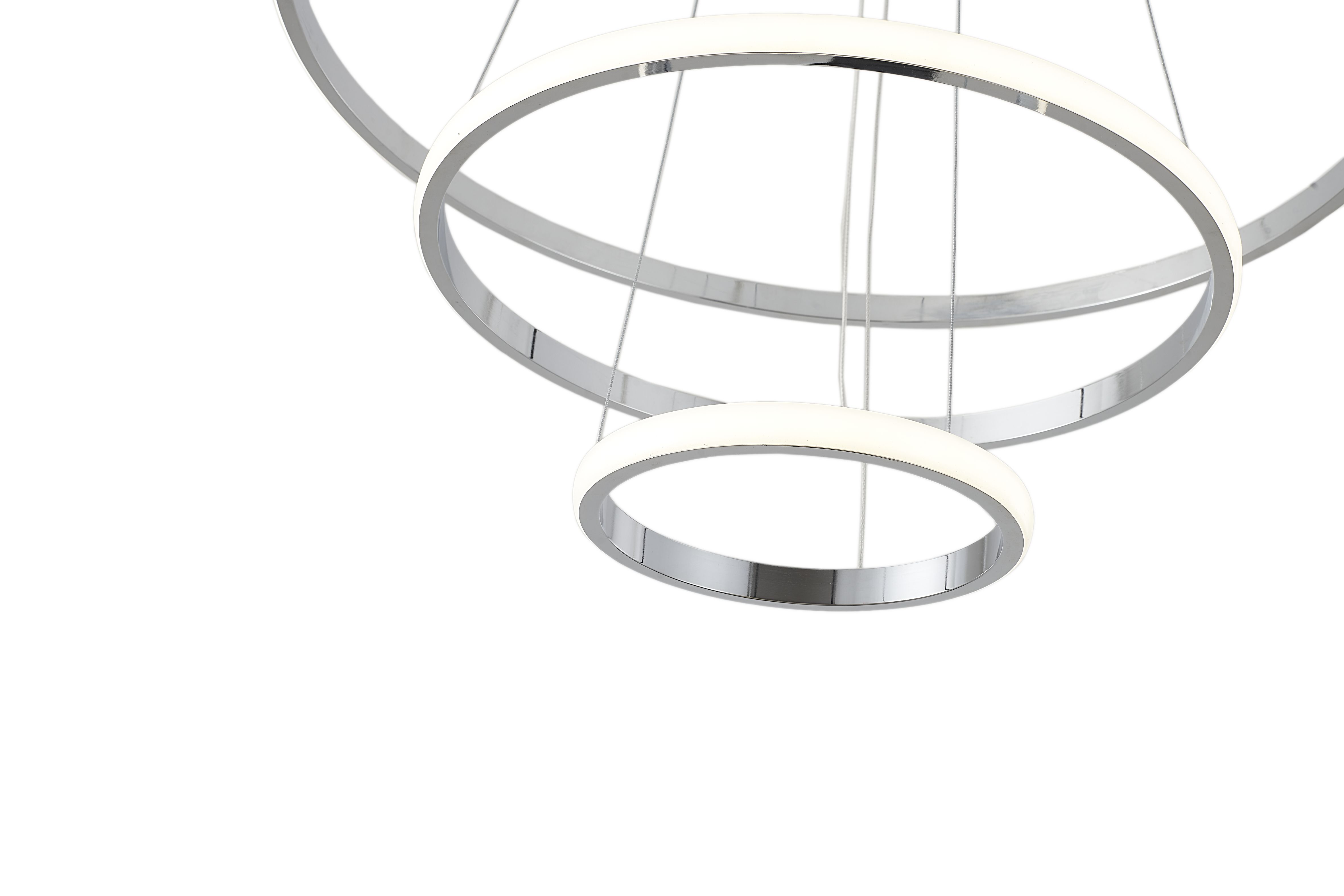 Светильник подвесной 20/40/60 см, LED 75W 4000K хром Zortes Ringolight ZRS.33322.75C