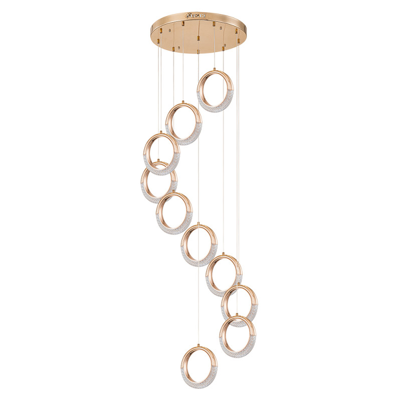 Люстра 66*300 см, 1 LED*40W, 4000 К, Arte Lamp Montana A7777SP-10GO, Золото