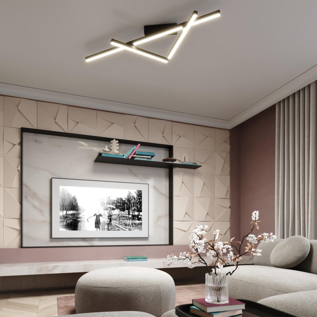 Бра 140 см, 70W, 3000K, Odeon Light TAO 4367/50CL, черный