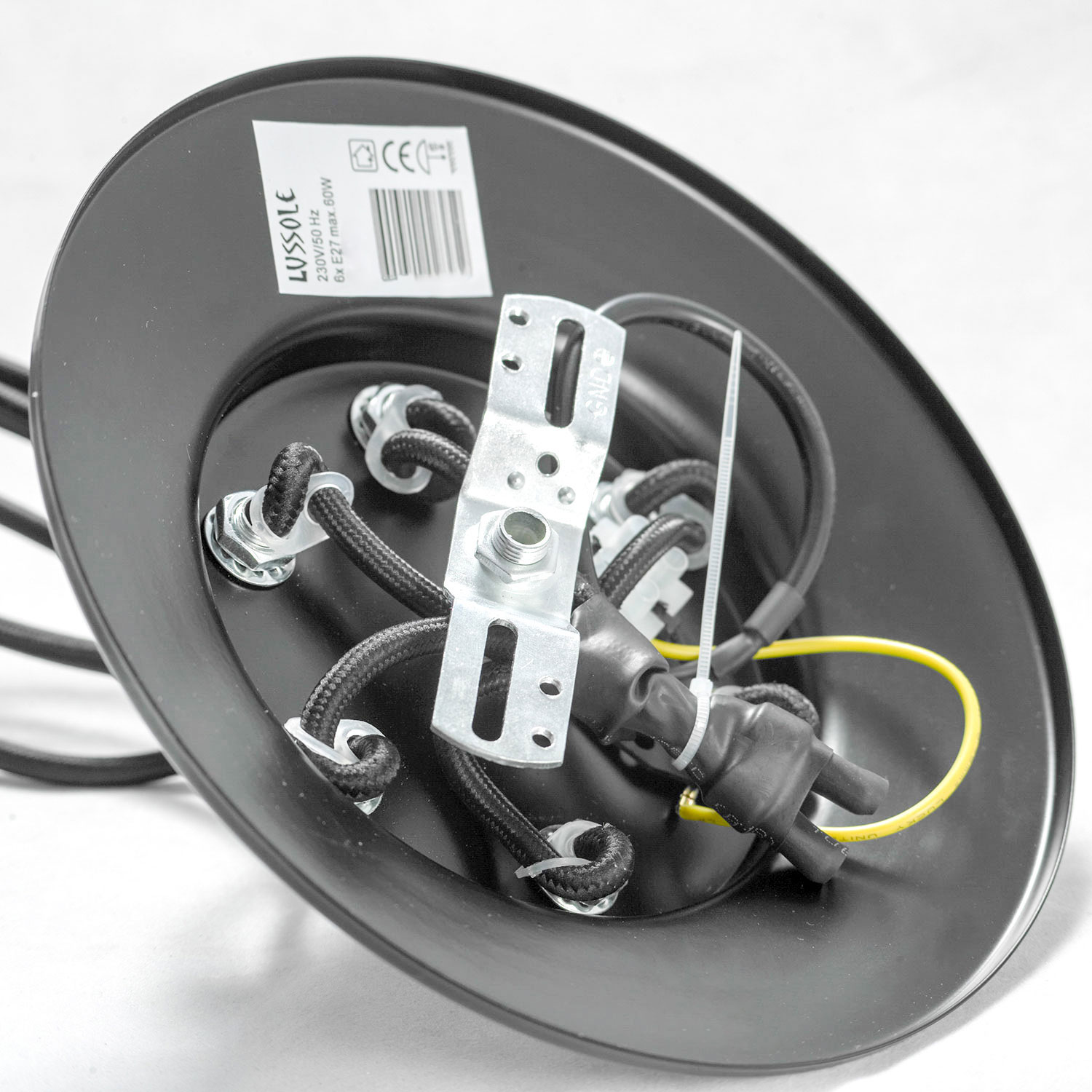 Люстра мультиплекс 150*200 см, 6*E27*60W черный Lussole Lincoln LSP-8946