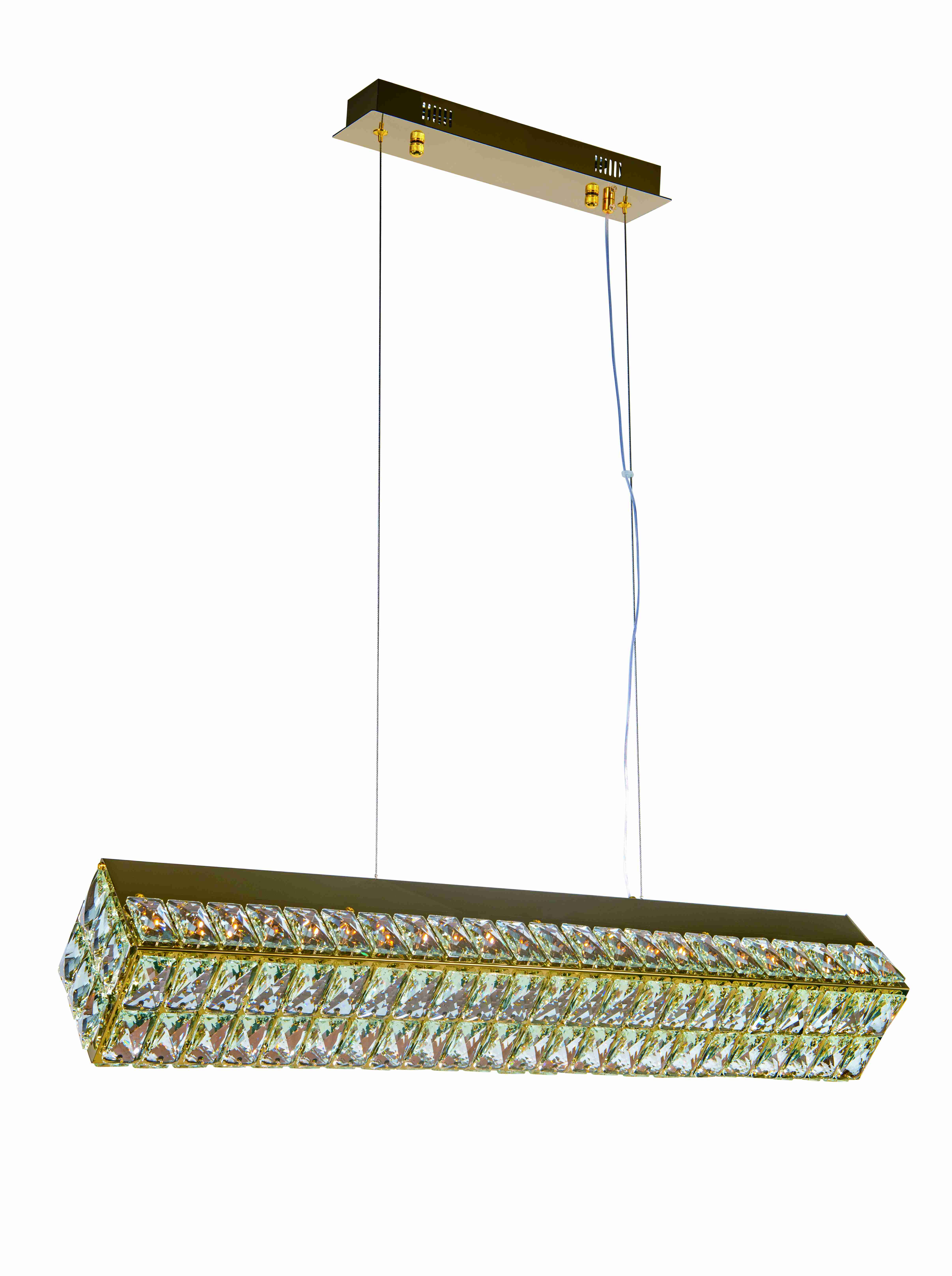Люстра 800, LED, 33W NewRgy Cristallo 2809E/33W GOLD+CLEAR, Золото+прозрачный
