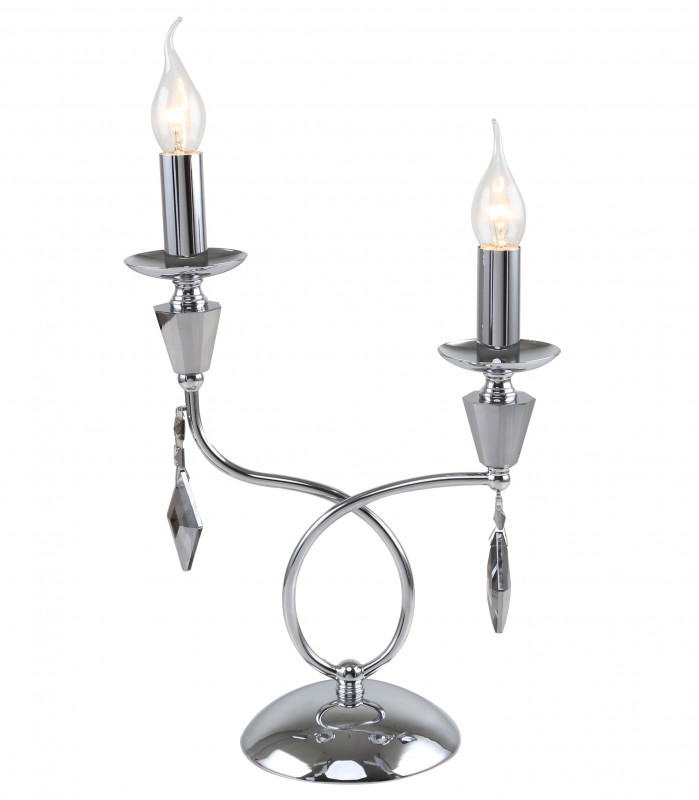 Светильник настольный 28*8*41 см, 2*E14 40W Хром Stilfort Grace 1053/09/02T
