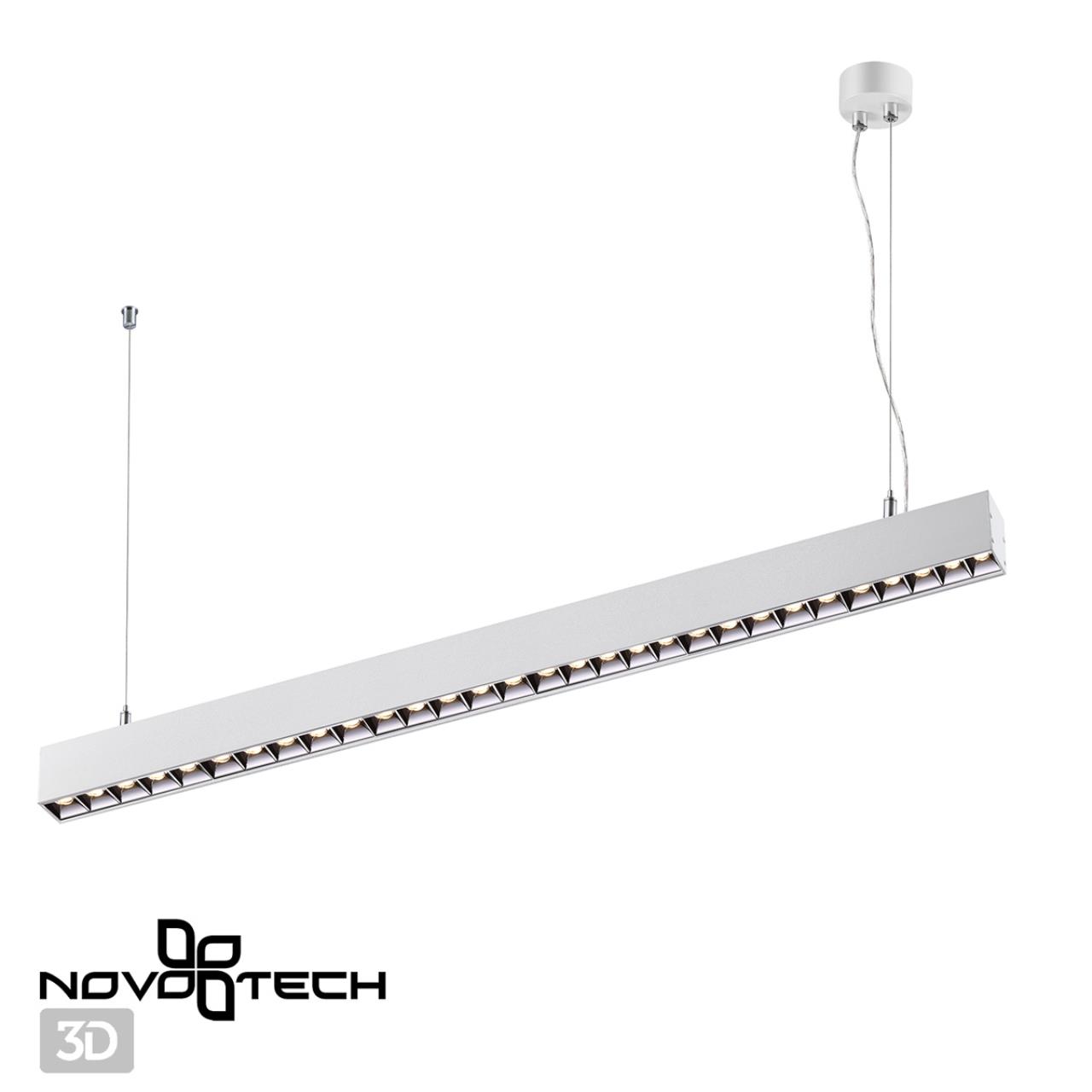 Светодиодный светильник 80 см, 30W, 4000K, Novotech Iter 358875, белый