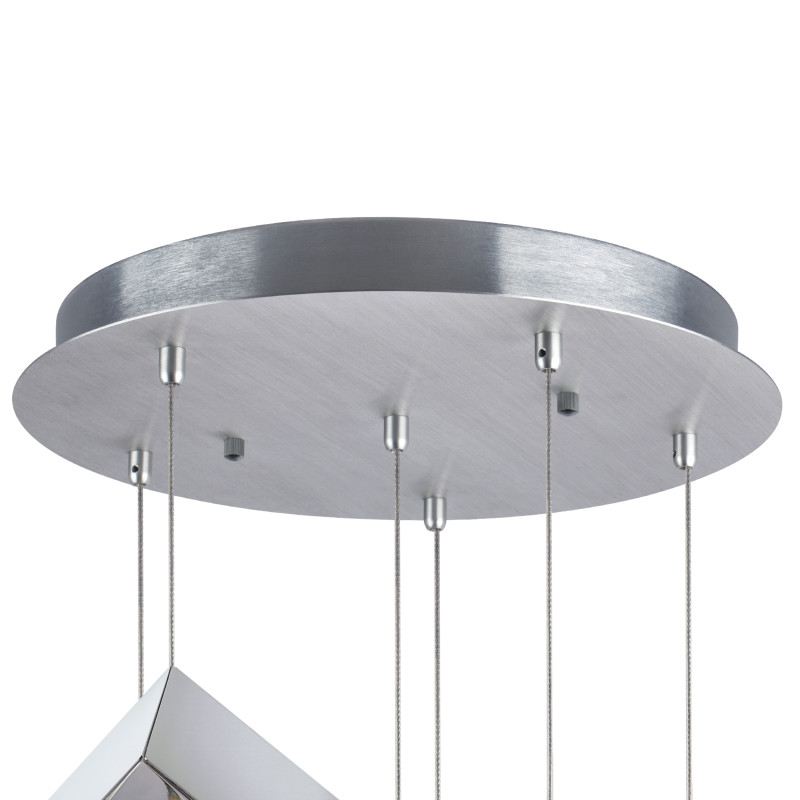 Каскадная люстра 45*150 см, 6*G4, 12W, Lightstar Qubica 805569, хром