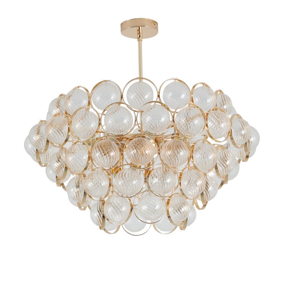 Люстра 72*72*68 см, 12*E14 Gerhort G21047/12GD CL, Золото;Прозрачный