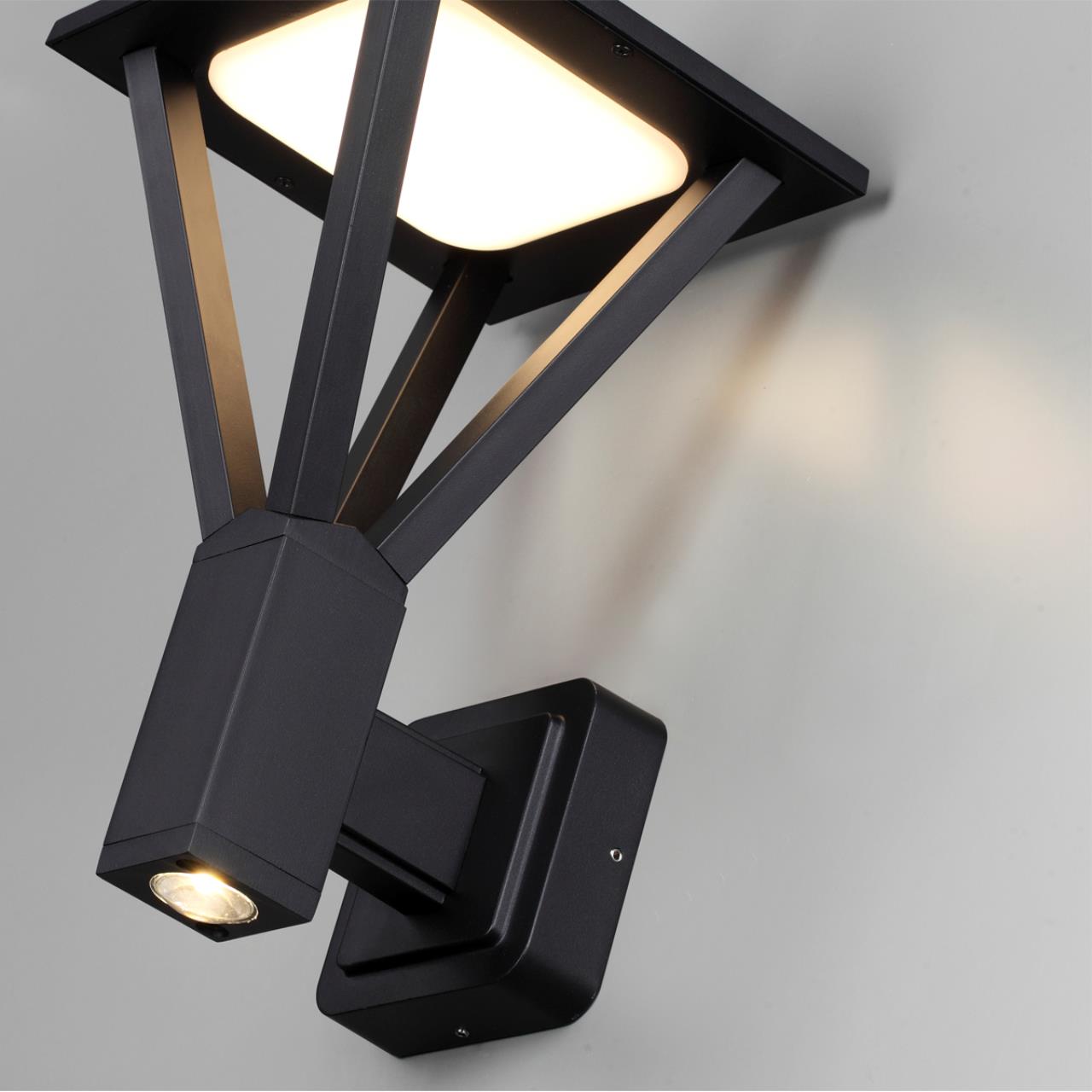 Бра 20*20*37,5 см, 1 LED*15W, 3000 К, Odeon Light Bearitz, черный 6655/15WL