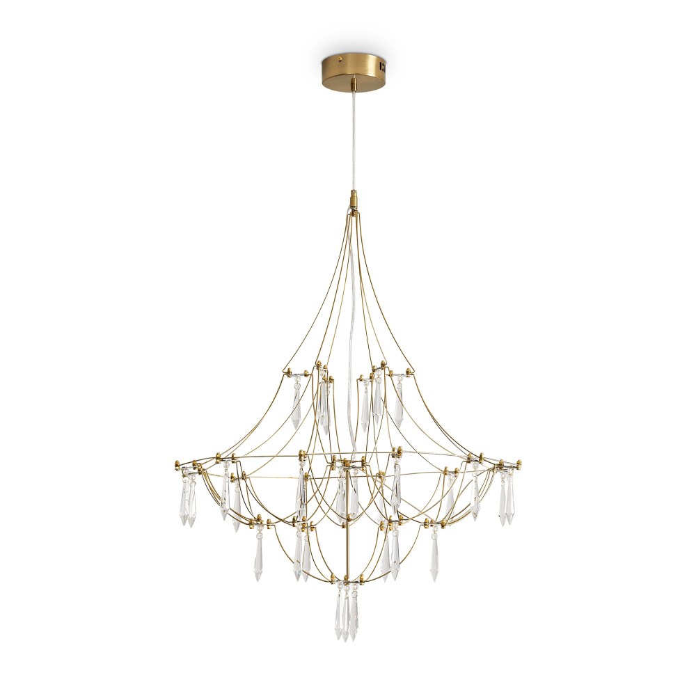 Подвесной светильник 80-170 см, LED*18W, 3000K, Freya Amela FR6138PL-L21BS, Латунь