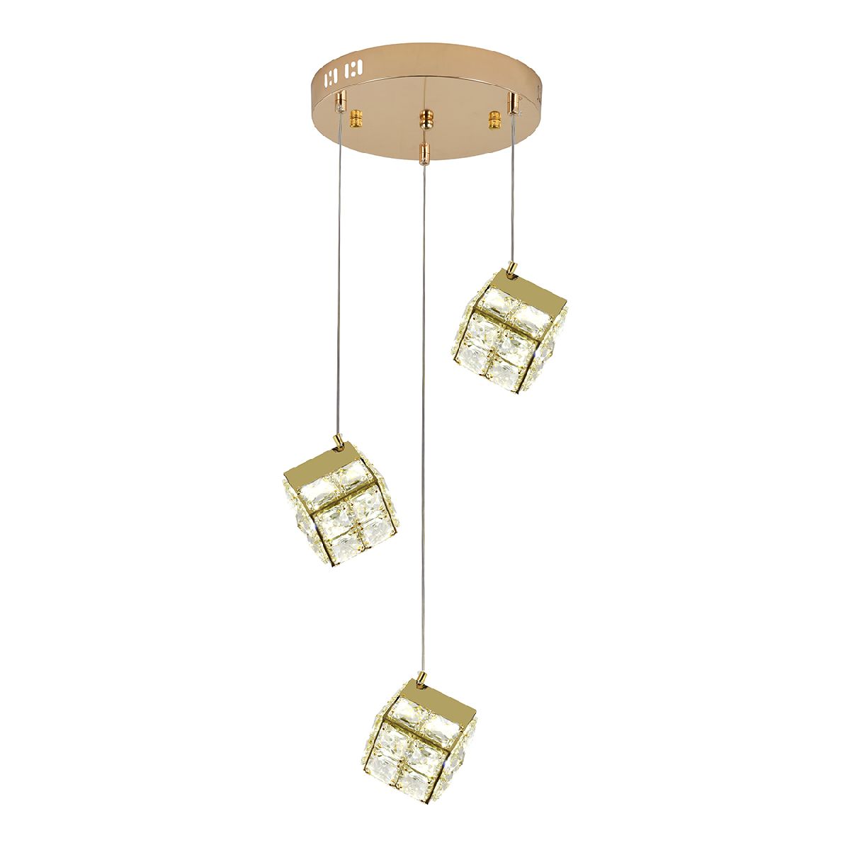 Подвесной светильник 25*25*150 см, 1*23W, LED  Indigo Radioso 12048/3P Gold
