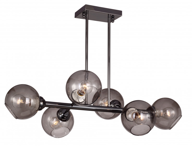 Подвесная люстра Favourite Bolillas 1841-6P, D850*H350/600, черный хром