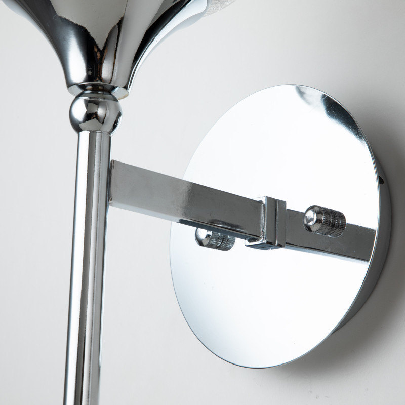 Бра Favourite Impulse 2971-1W, D220*W150*H330, хром, плафон из стекла с эффектом кракле