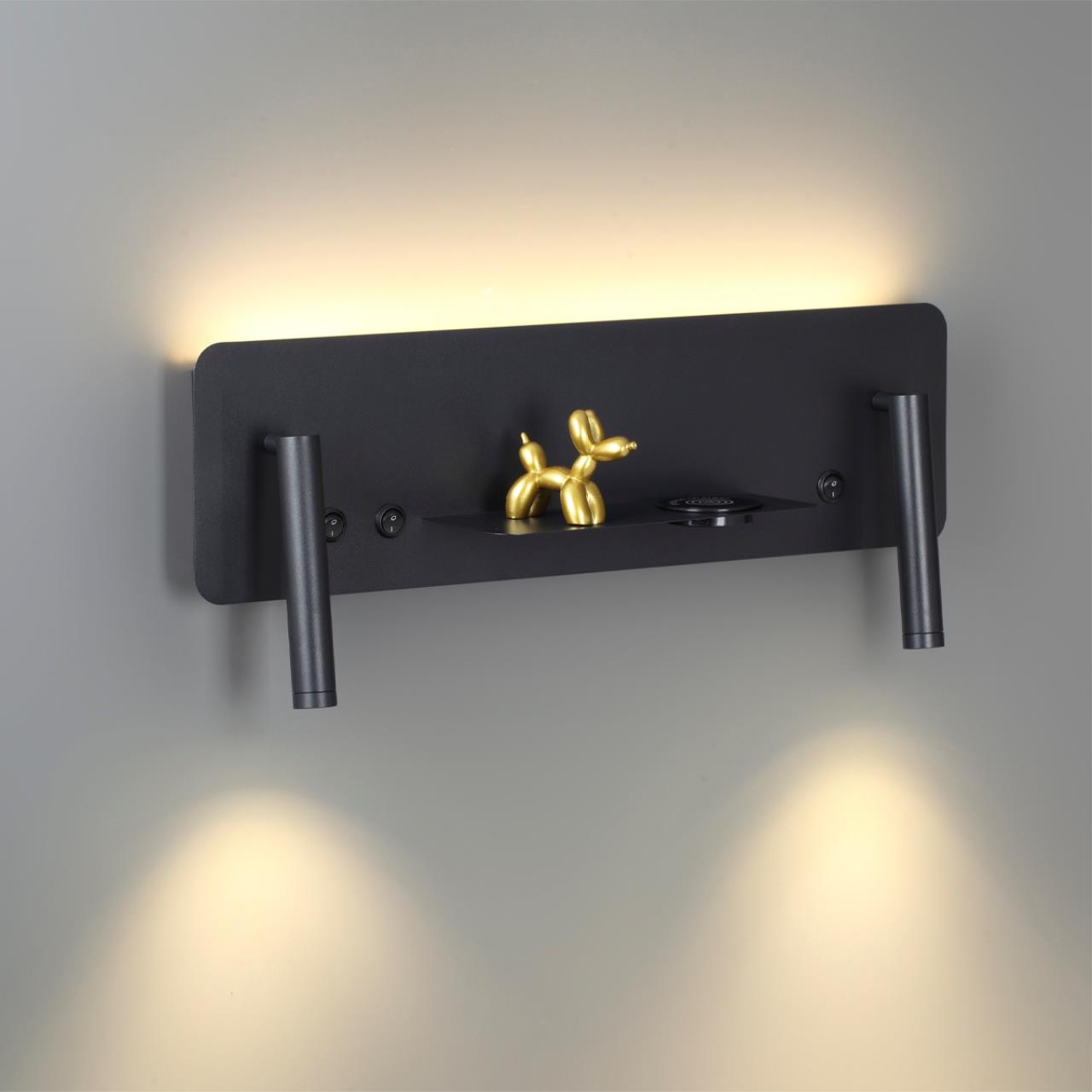 Бра 12,5*60*17,9 см, LED 10W*3000 К, Lumion Cosi черный, 5683/10WL