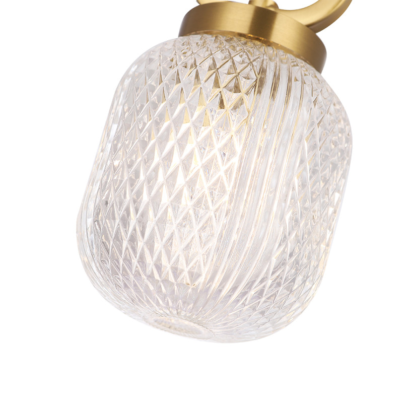 Светильник 10 см, Crystal Lux CAROLINA SP1 V2 BRASS, латунь
