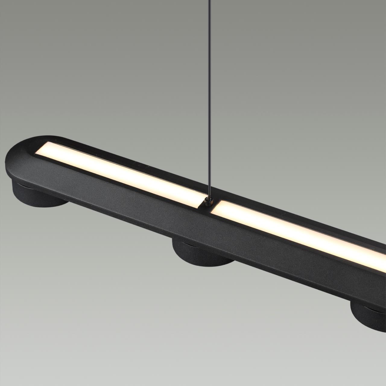 Подвесной светильник 121*160 см, LED 64W 3000K черный Odeon Light Turman 6631/64L