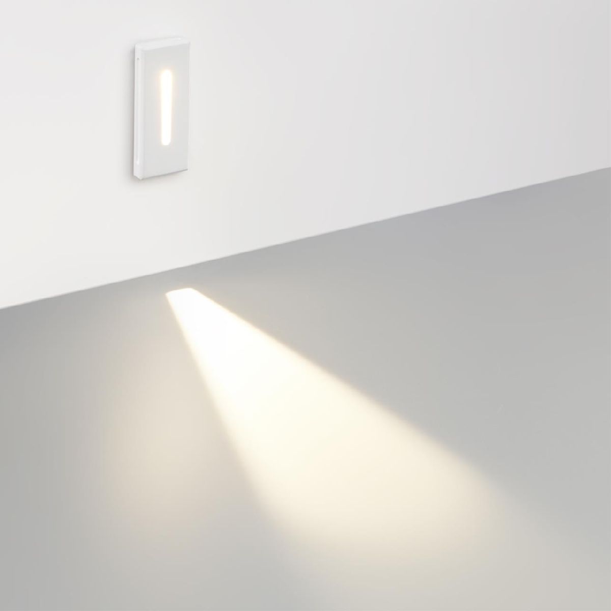 Подсветка для лестниц и ступеней 9 см, 3W, 3000K, Odeon Light Gips 7082/3WL, белый