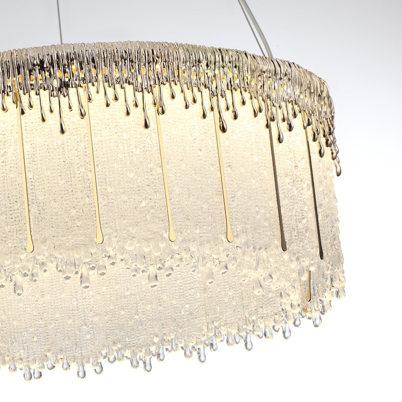 Люстра 50 см, LED*60W, 3700К, 4968lm Odeon Light Cleo 5091/60L, золотой