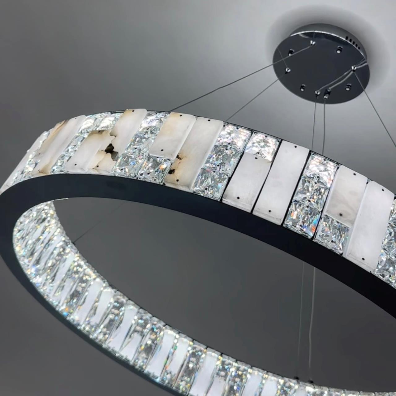 Подвесная люстра 80x50см, LED, 45Вт, 3000 / 6000K, Modelux ML.6985.800P CR Хром