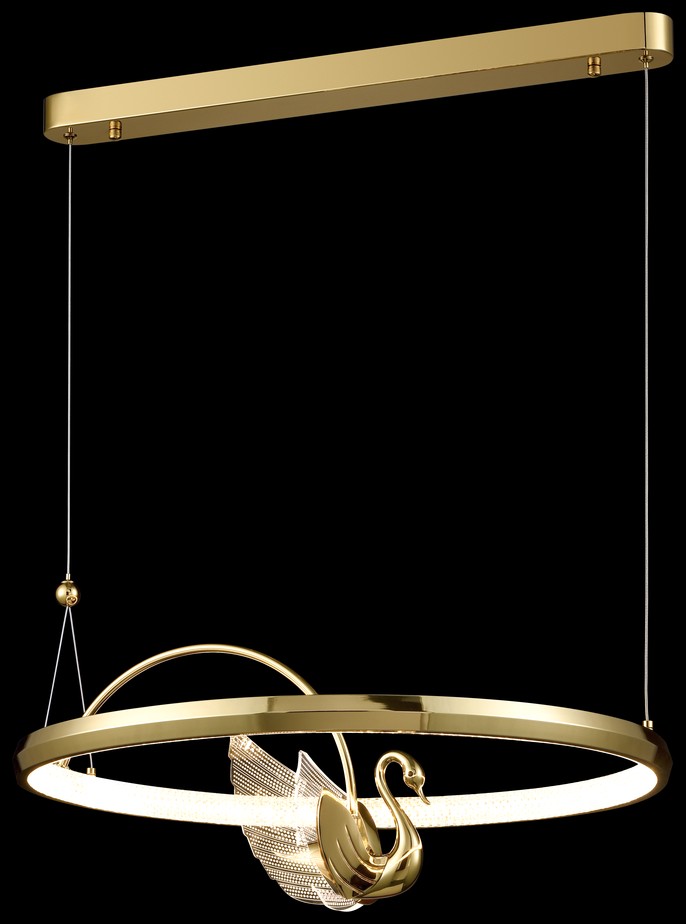 Светильник подвесной Wertmark Letizia WE466.02.303, 60*60 см, золото