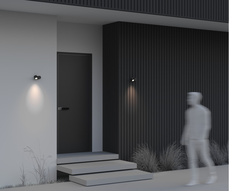 Настенный уличный светильник Maytoni Outdoor Wall Street O010WL-01B черный