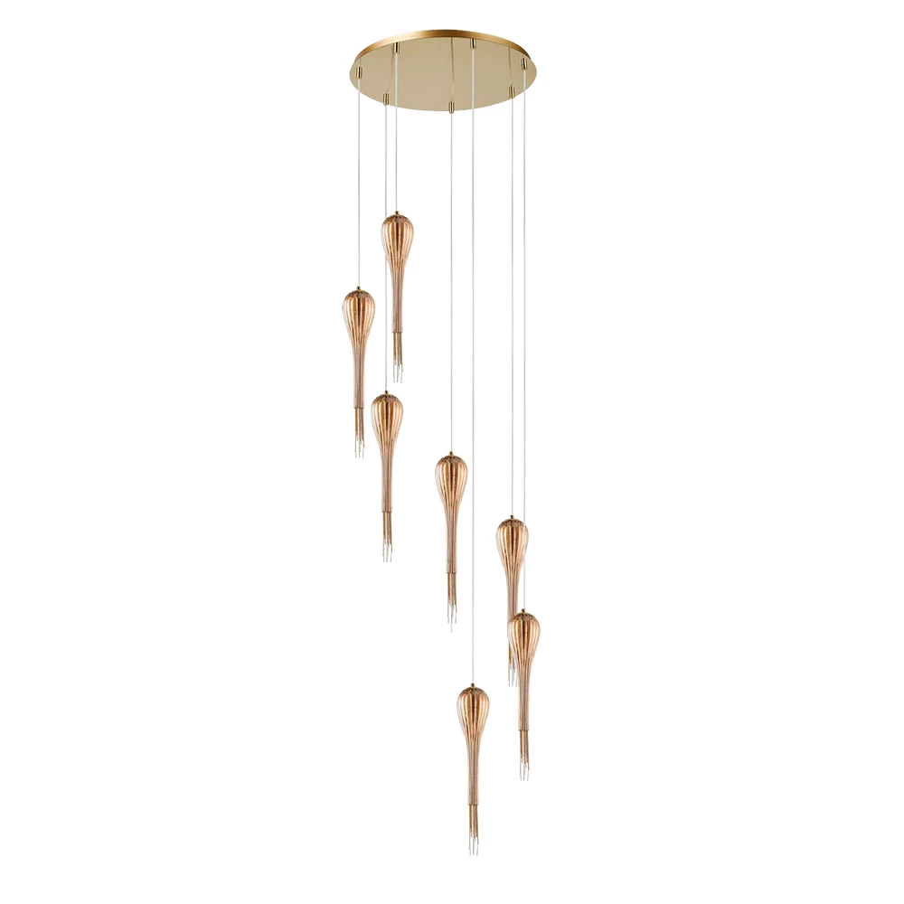 Люстра **56 см, 7*E14*40W, Arte Lamp Waterfall A1577SP-7GO, Золото