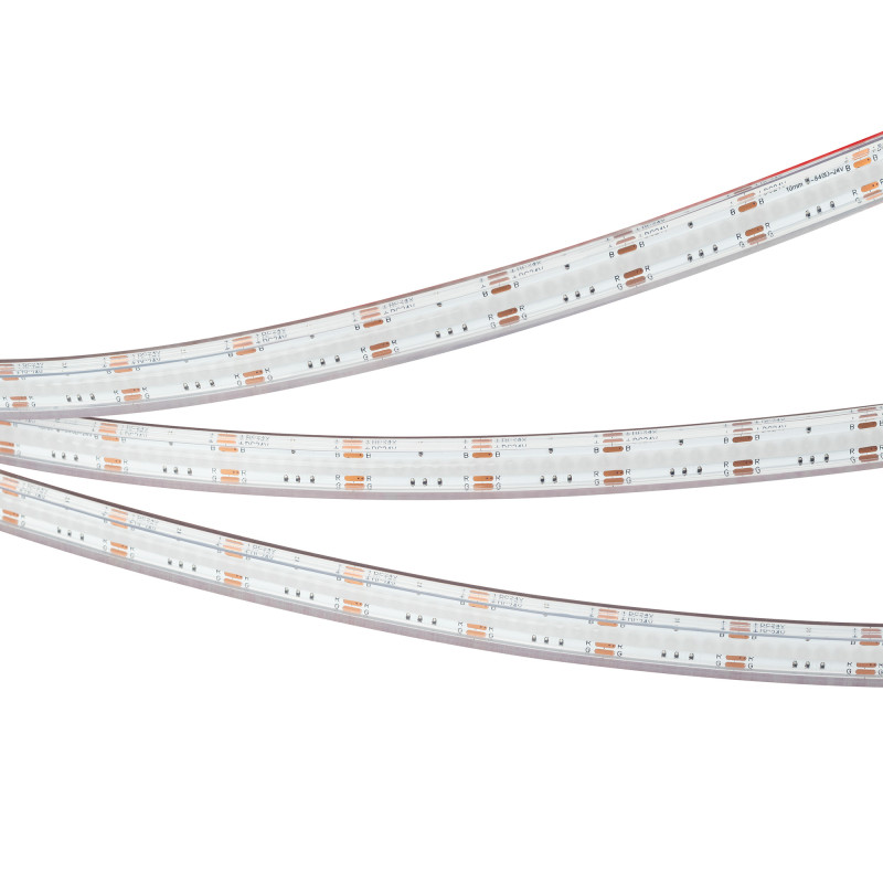 Лента герметичная COB-PS-X840-12mm 24V RGB (16 W/m, IP67, CSP, 5m), Arlight 039966. Цена указана за 5 метров. Продается кратно 5 метрам.
