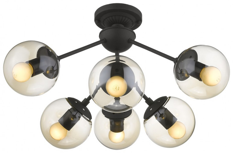 Светильник потолочный Wertmark Bolita WE236.06.027, 58*58 см, черный