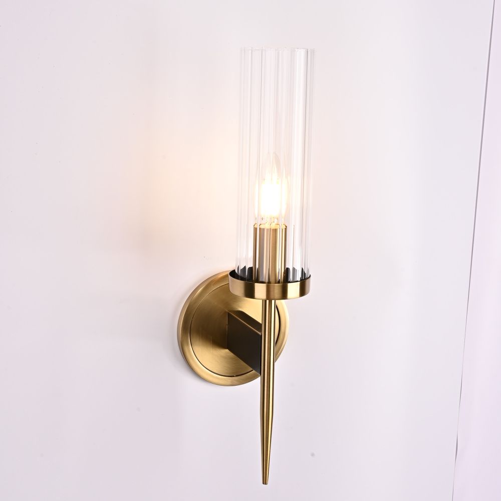 Бра Alouette 1 11*11*43 см, 1*E14*40W, ImperiumLoft BULRASH01, Латунь