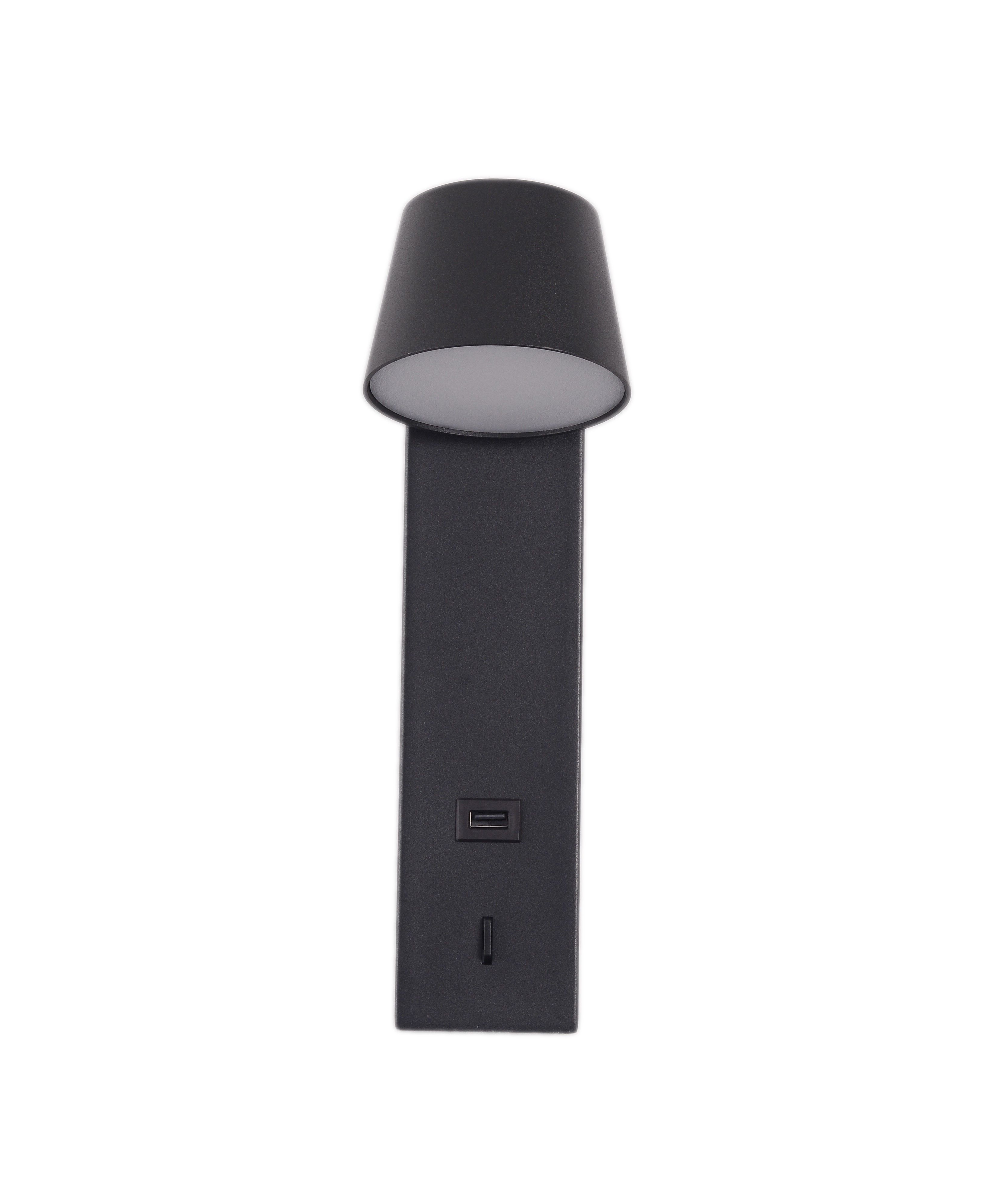 Настенный светильник 13*28*9 см, LED 6W 4000K черный Zortes Tommy ZRS.23005.6