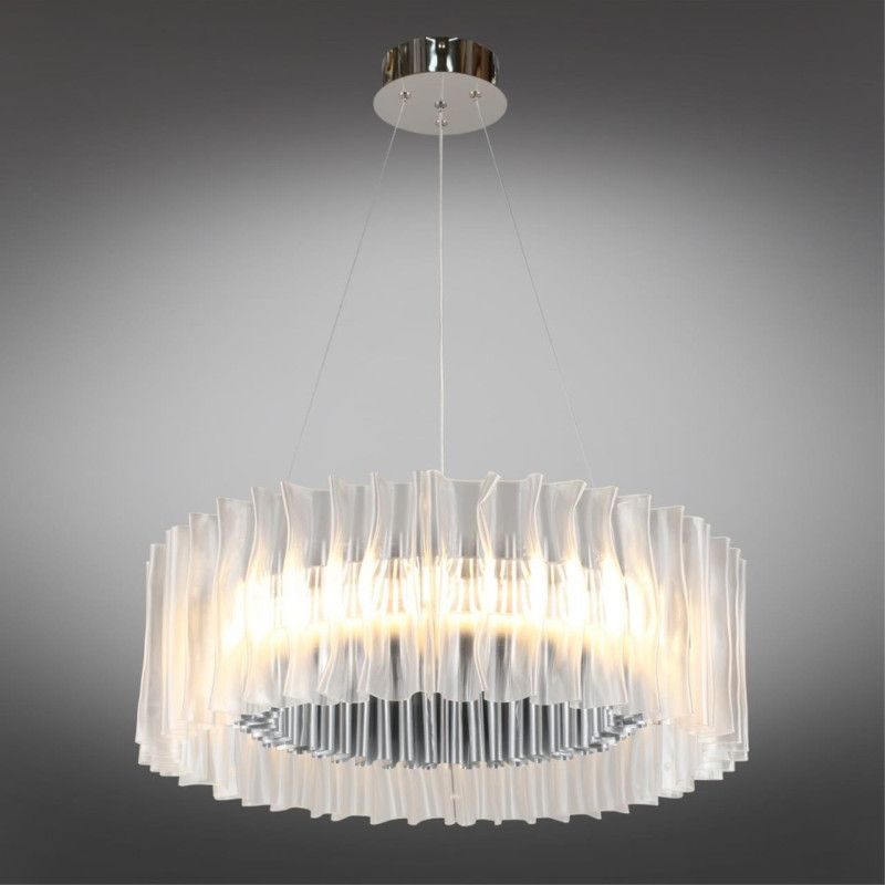 Подвесная люстра 60*60-200 см, 1*LED, 60W, 3000K, Aployt Milena APL.654.03.60, серый